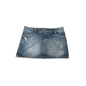 y2k SO denim mini skirt
